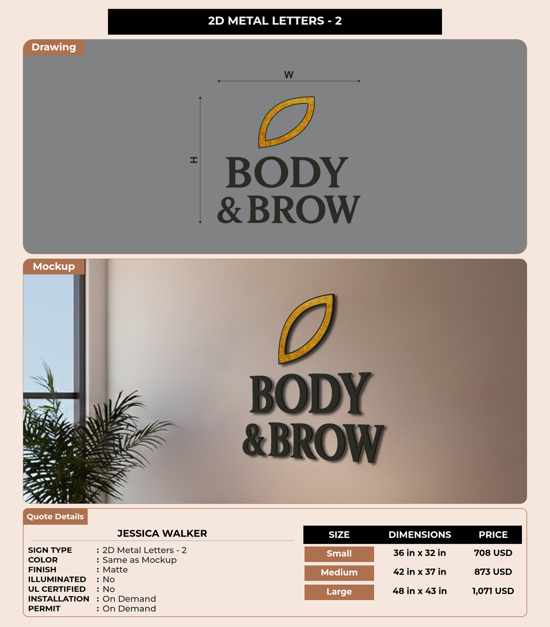 CUSTOM MOCKUP SIGN FOR Jessica Walker