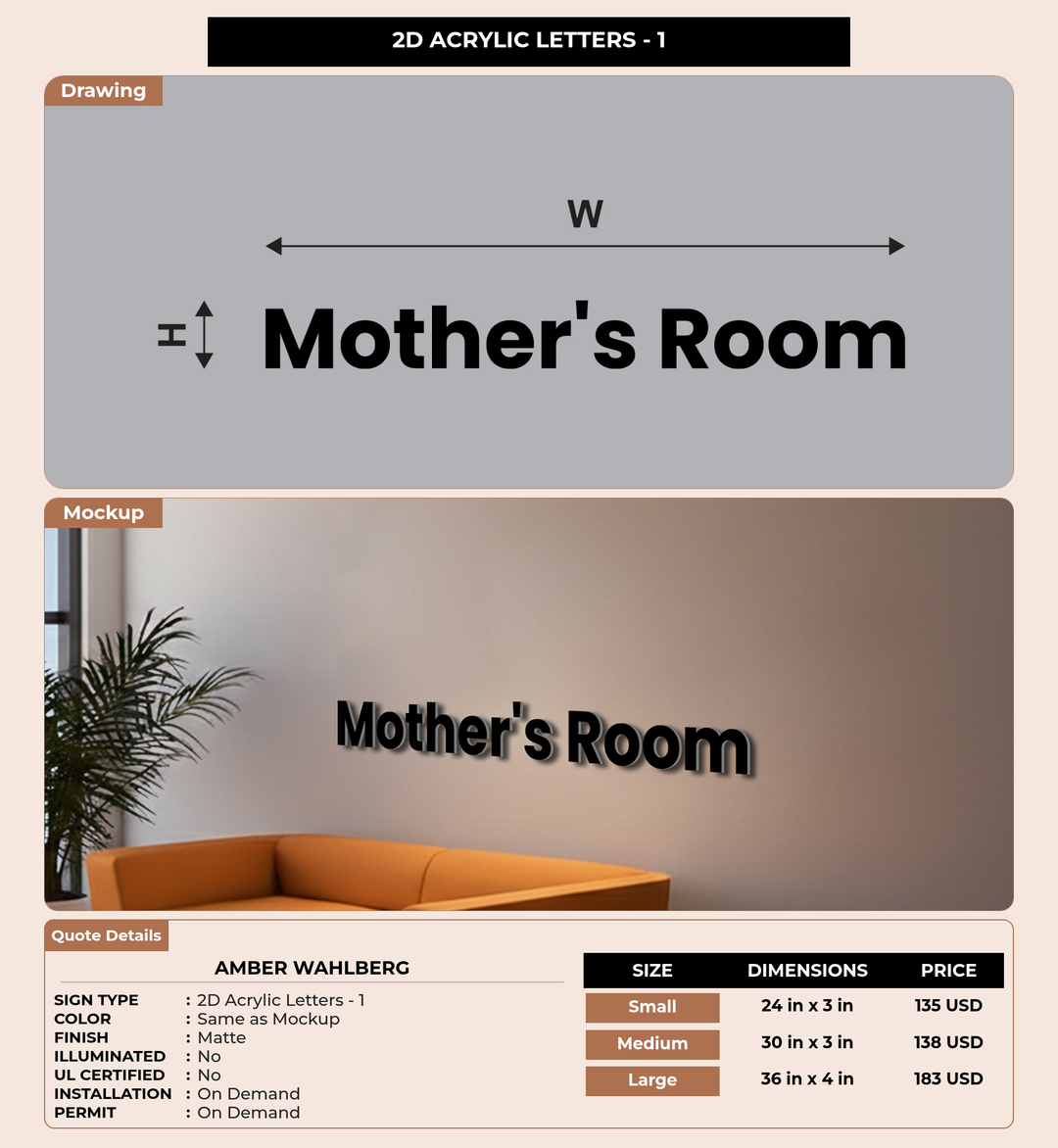 CUSTOM MOCKUP SIGN FOR Amber Wahlberg