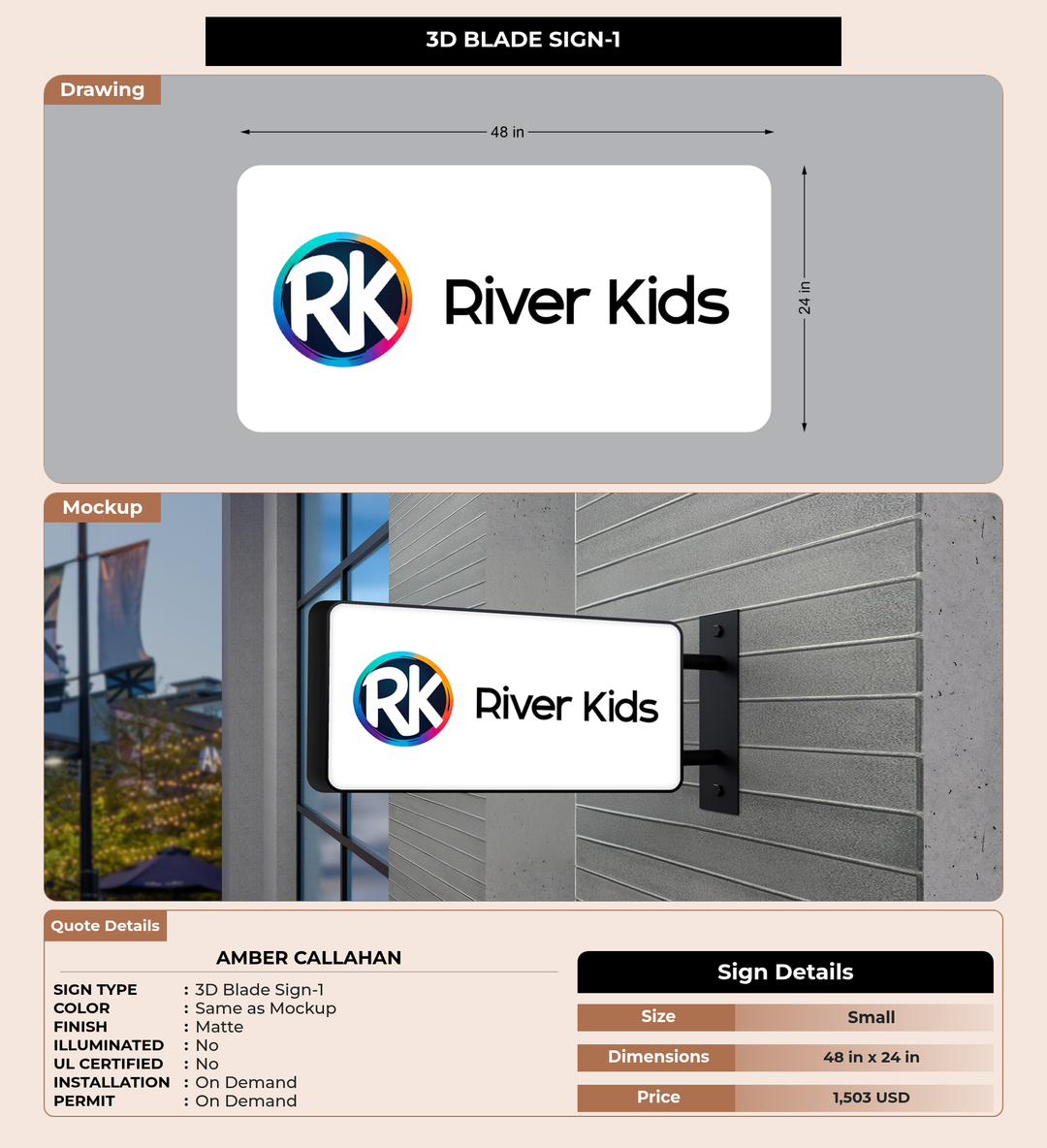 CUSTOM MOCKUP SIGN FOR Amber Callahan
