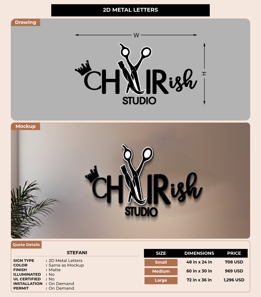 CUSTOM MOCKUP SIGN FOR Stefani