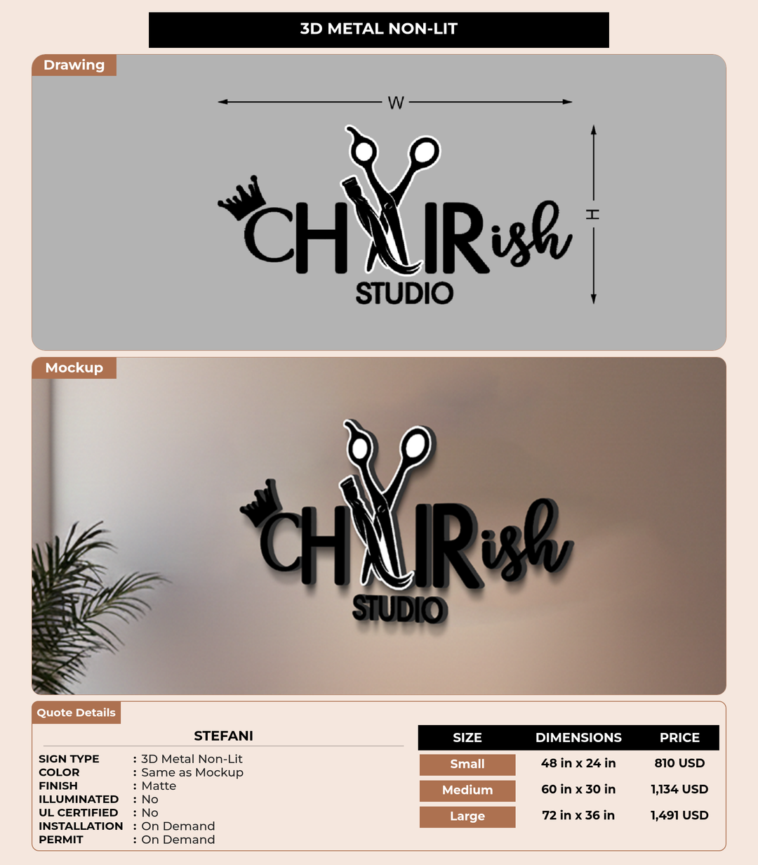 CUSTOM MOCKUP SIGN FOR Stefani