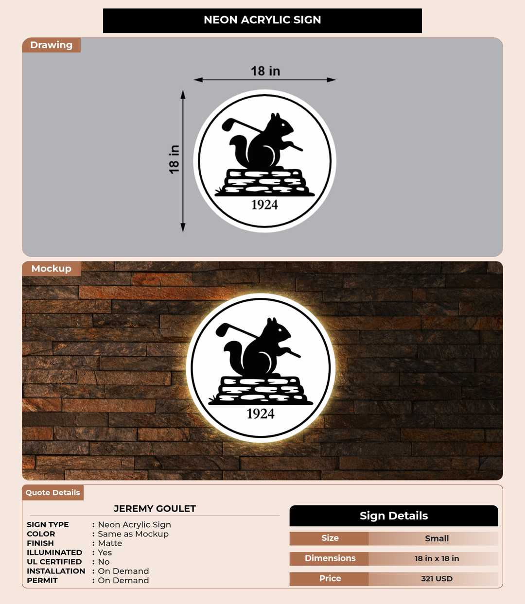 CUSTOM MOCKUP SIGN FOR Jeremy Goulet