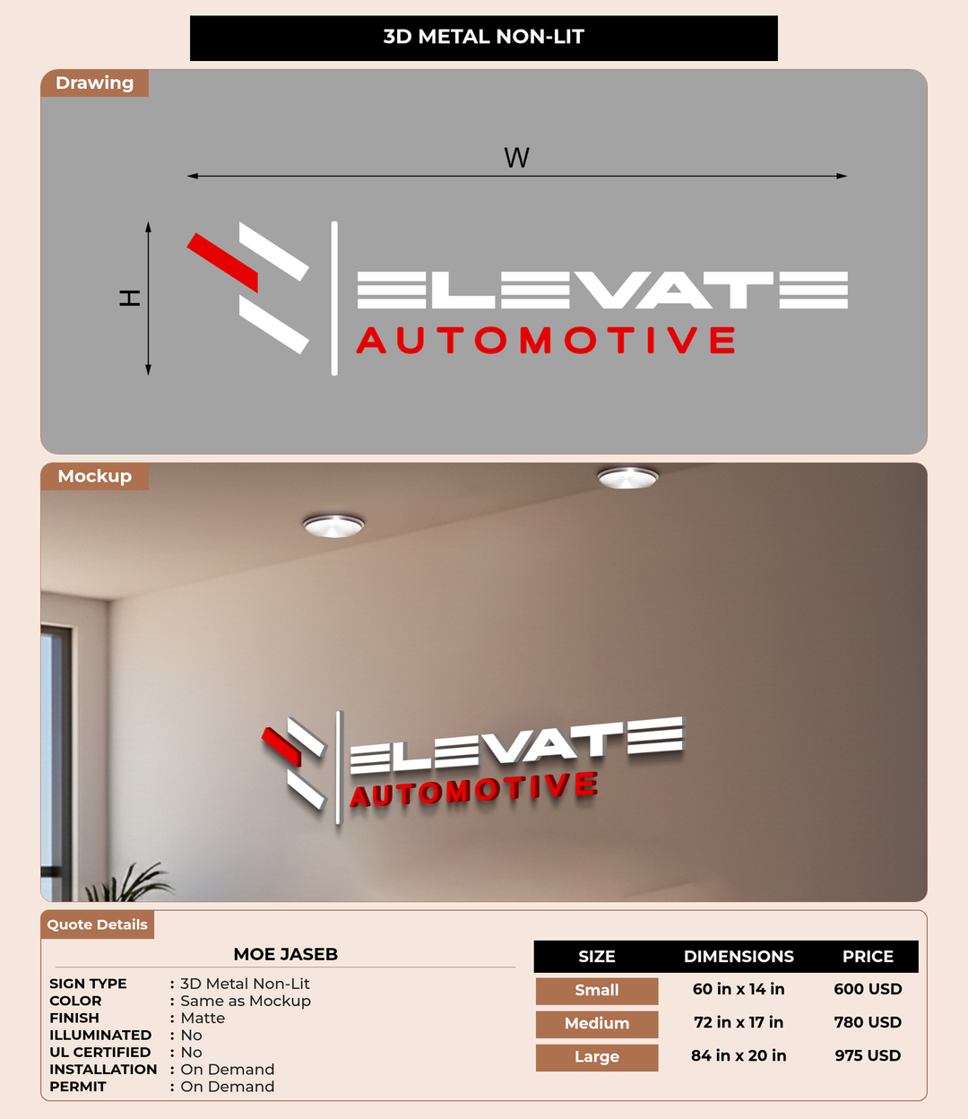 CUSTOM MOCKUP SIGN FOR Moe Jaseb
