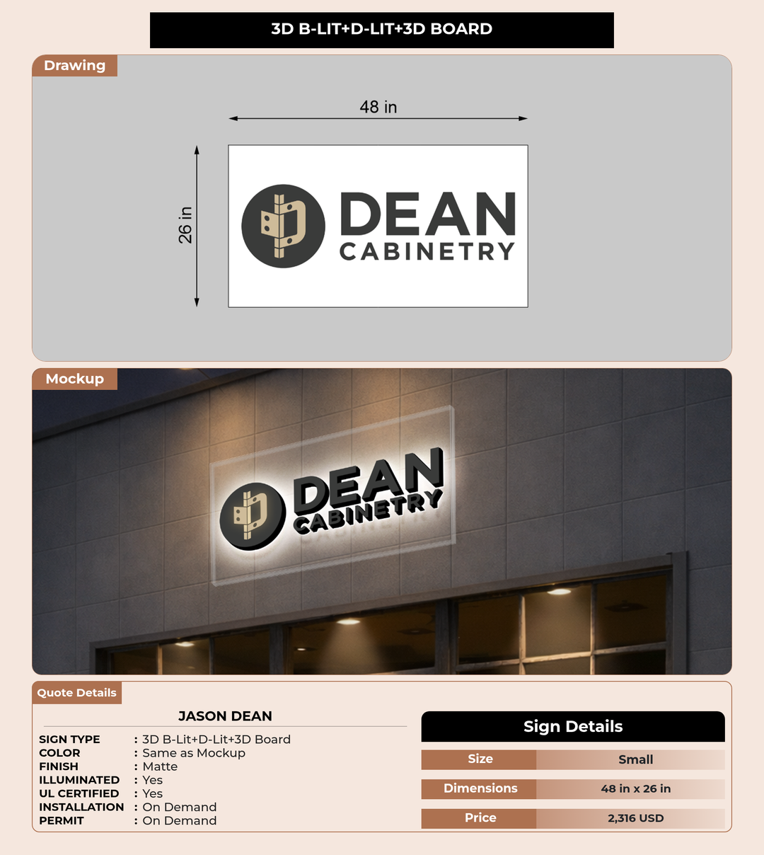 CUSTOM MOCKUP SIGN FOR Jason Dean