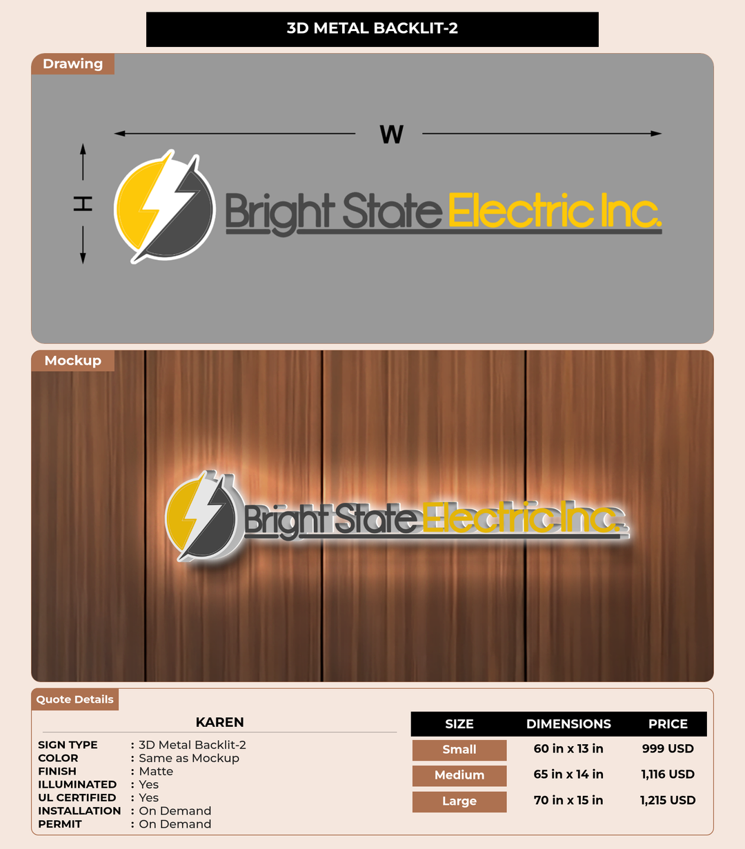 CUSTOM MOCKUP SIGN FOR Karen