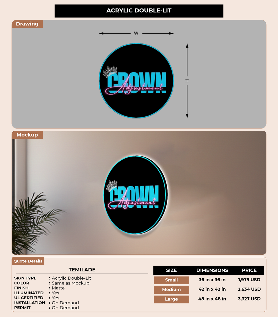 CUSTOM MOCKUP SIGN FOR Temilade