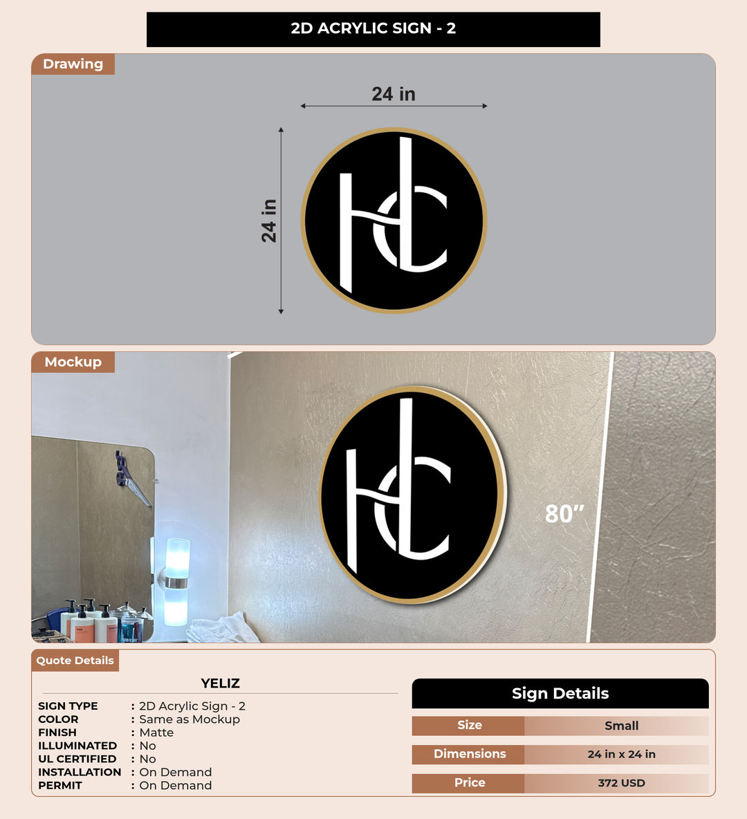 CUSTOM MOCKUP SIGN FOR Yeliz