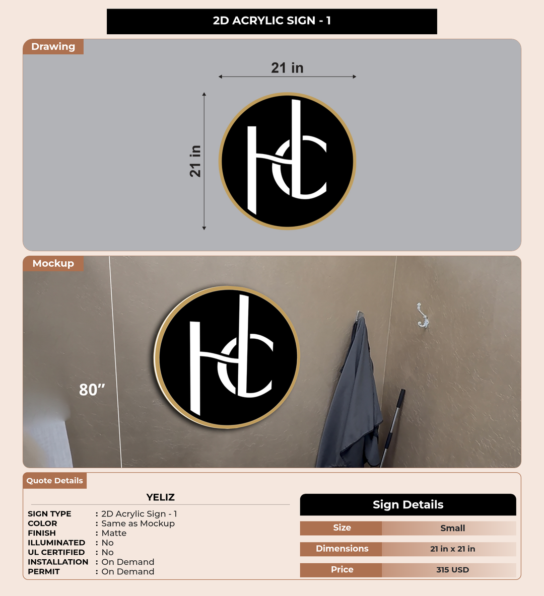 CUSTOM MOCKUP SIGN FOR Yeliz