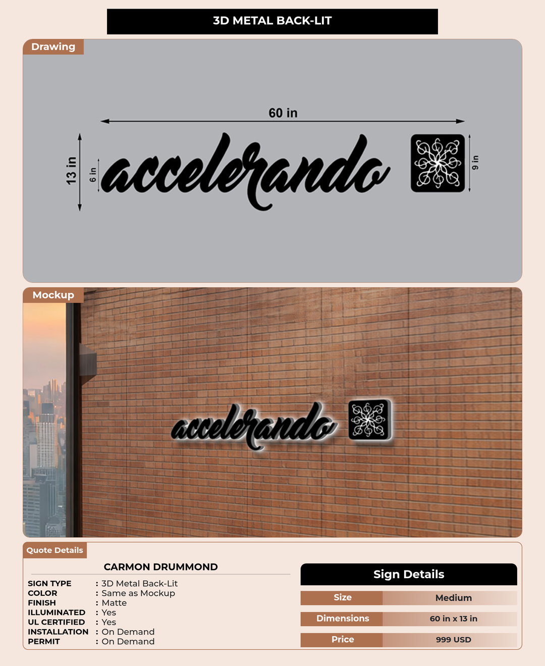 CUSTOM MOCKUP SIGN FOR Carmon Drummond