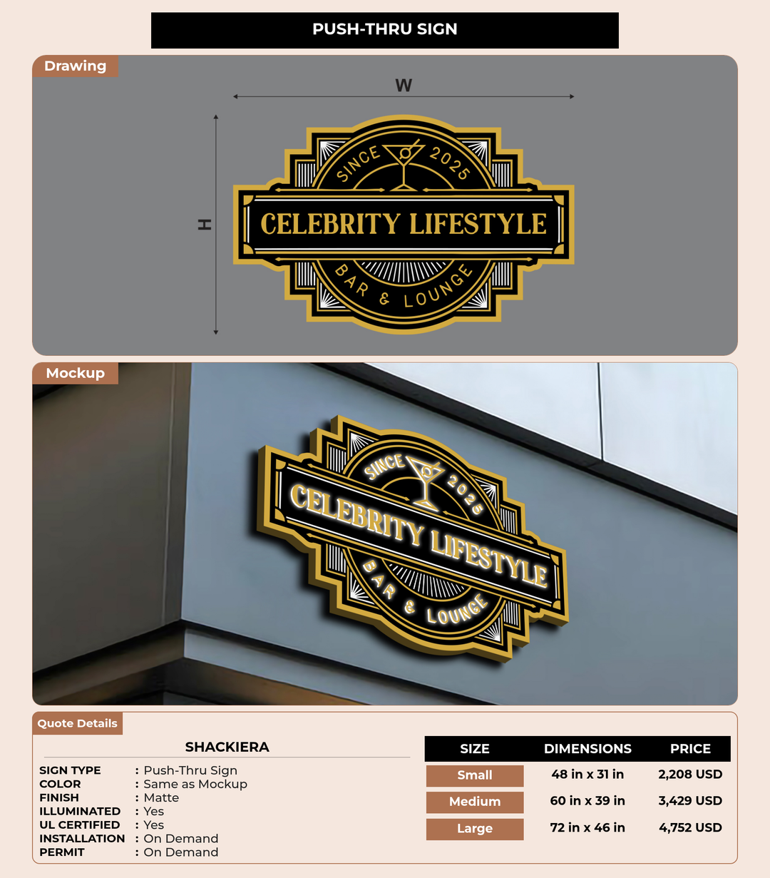 CUSTOM MOCKUP SIGN FOR Shackiera