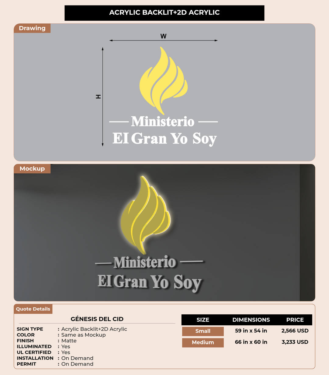 CUSTOM MOCKUP SIGN FOR Génesis Del Cid