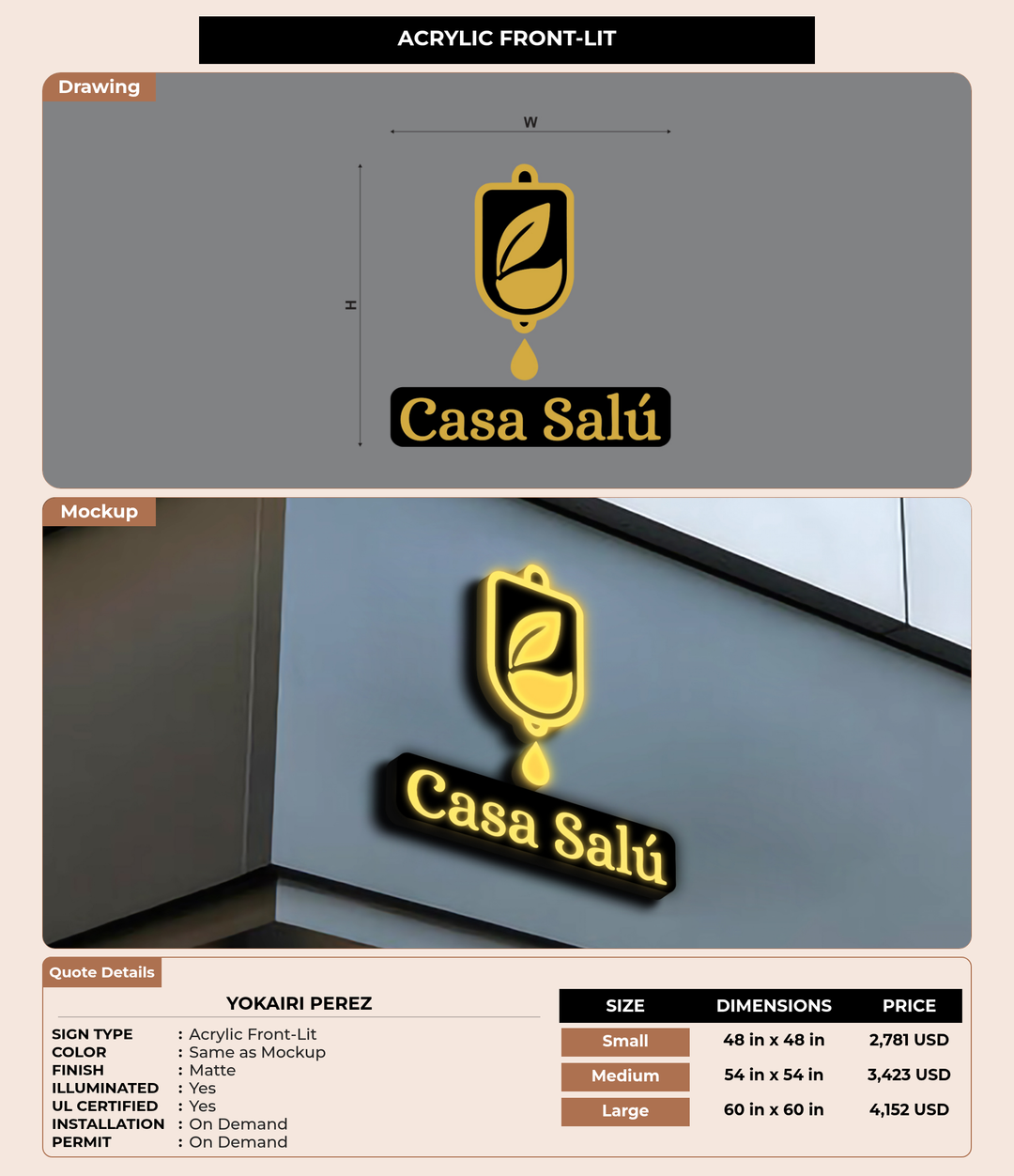 CUSTOM MOCKUP SIGN FOR Yokairi Perez