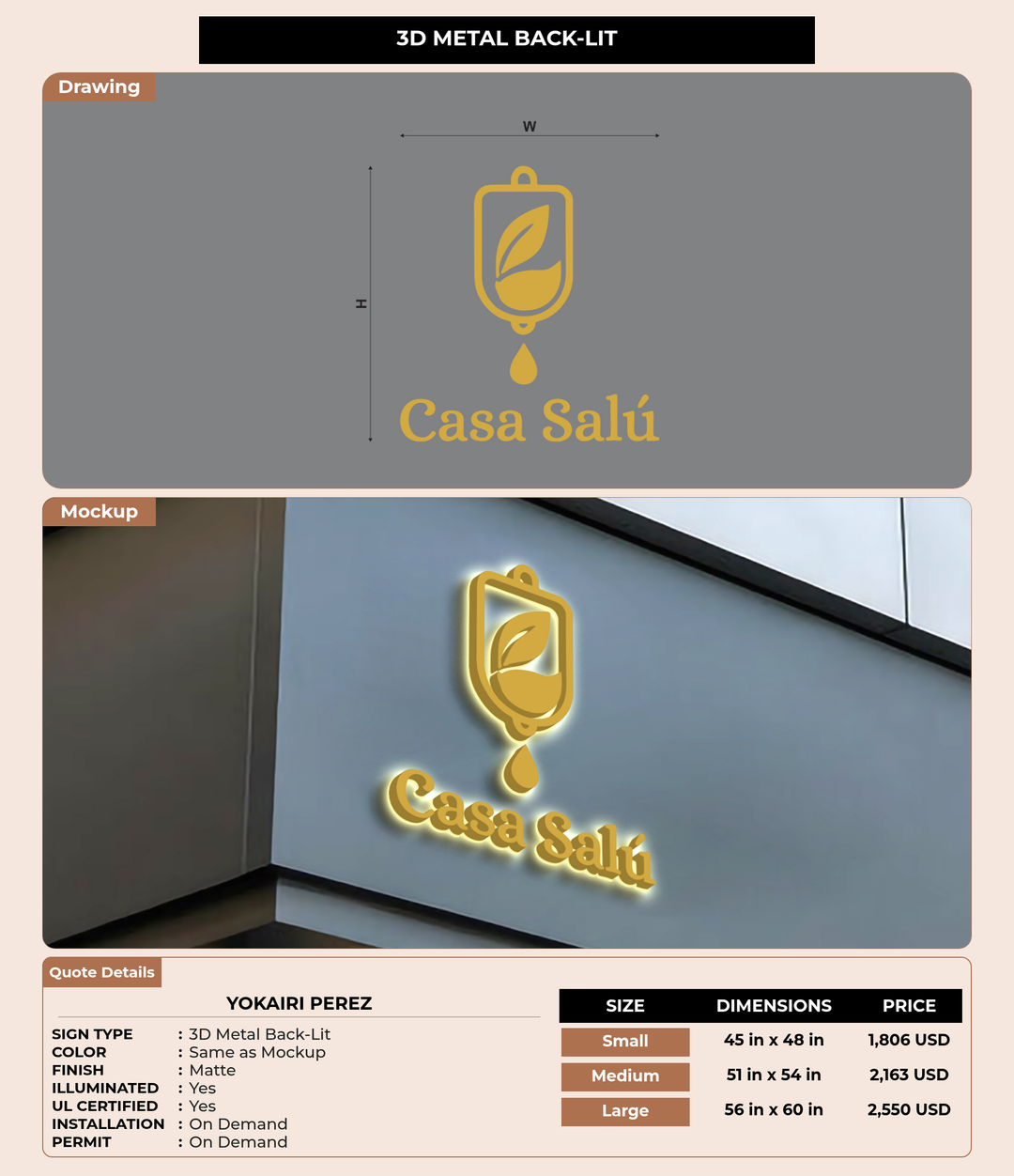CUSTOM MOCKUP SIGN FOR Yokairi Perez
