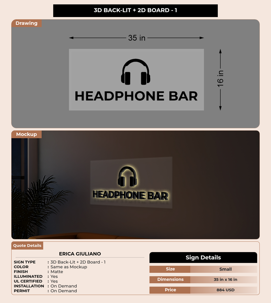 CUSTOM MOCKUP SIGN FOR Erica Giuliano