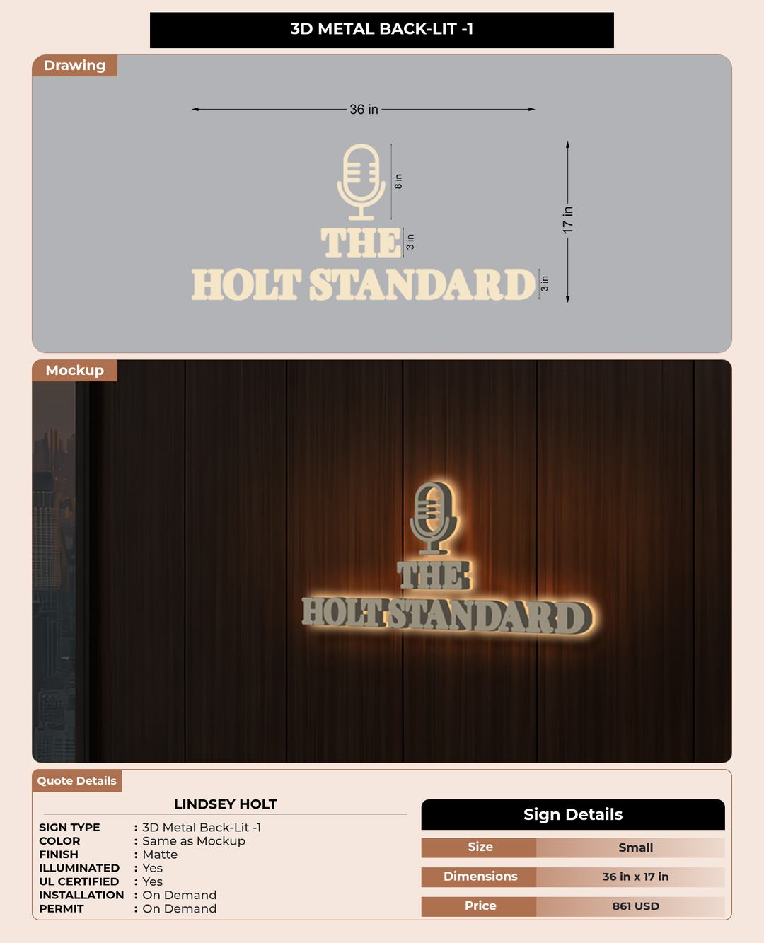 CUSTOM MOCKUP SIGN FOR Lindsey Holt