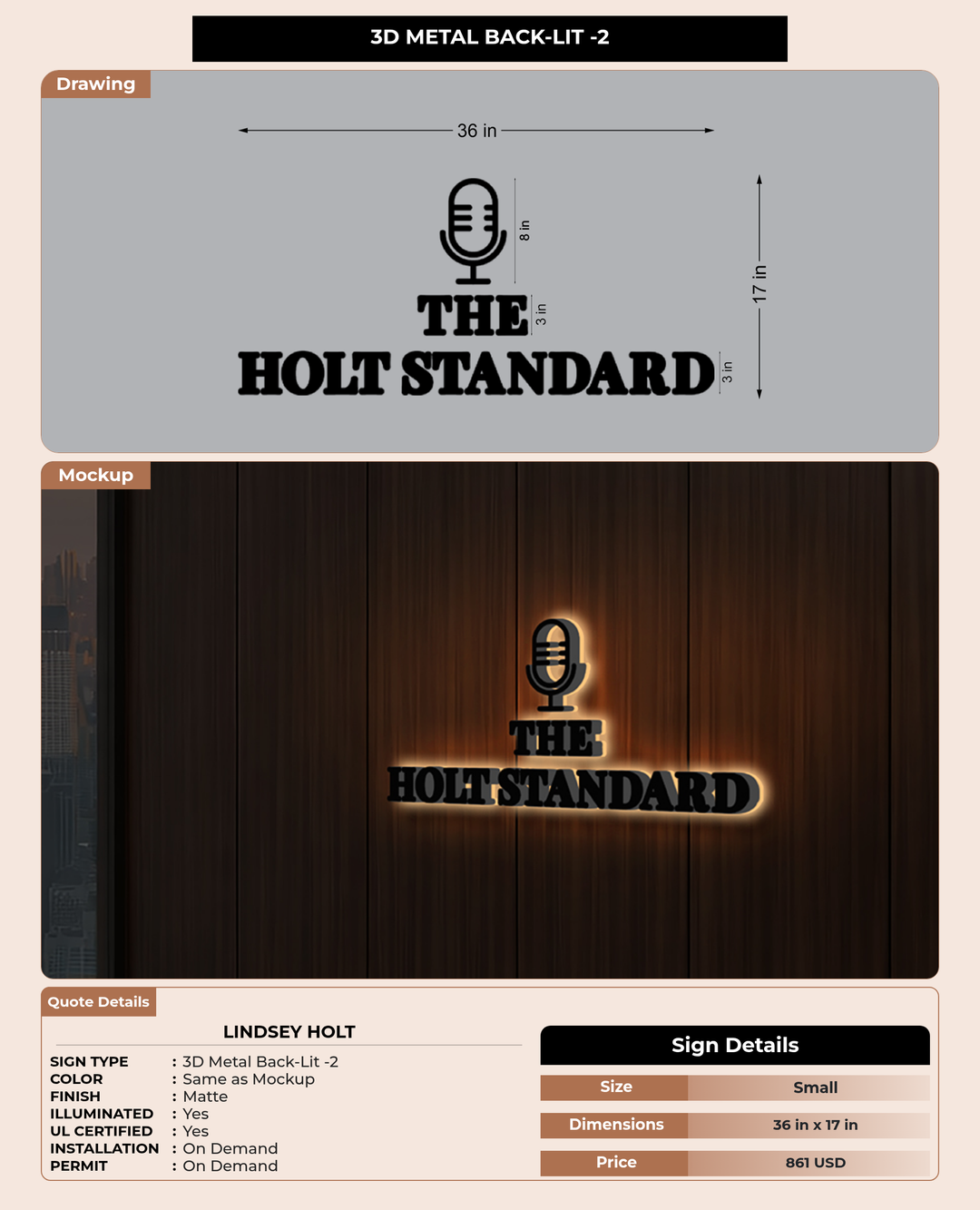 CUSTOM MOCKUP SIGN FOR Lindsey Holt