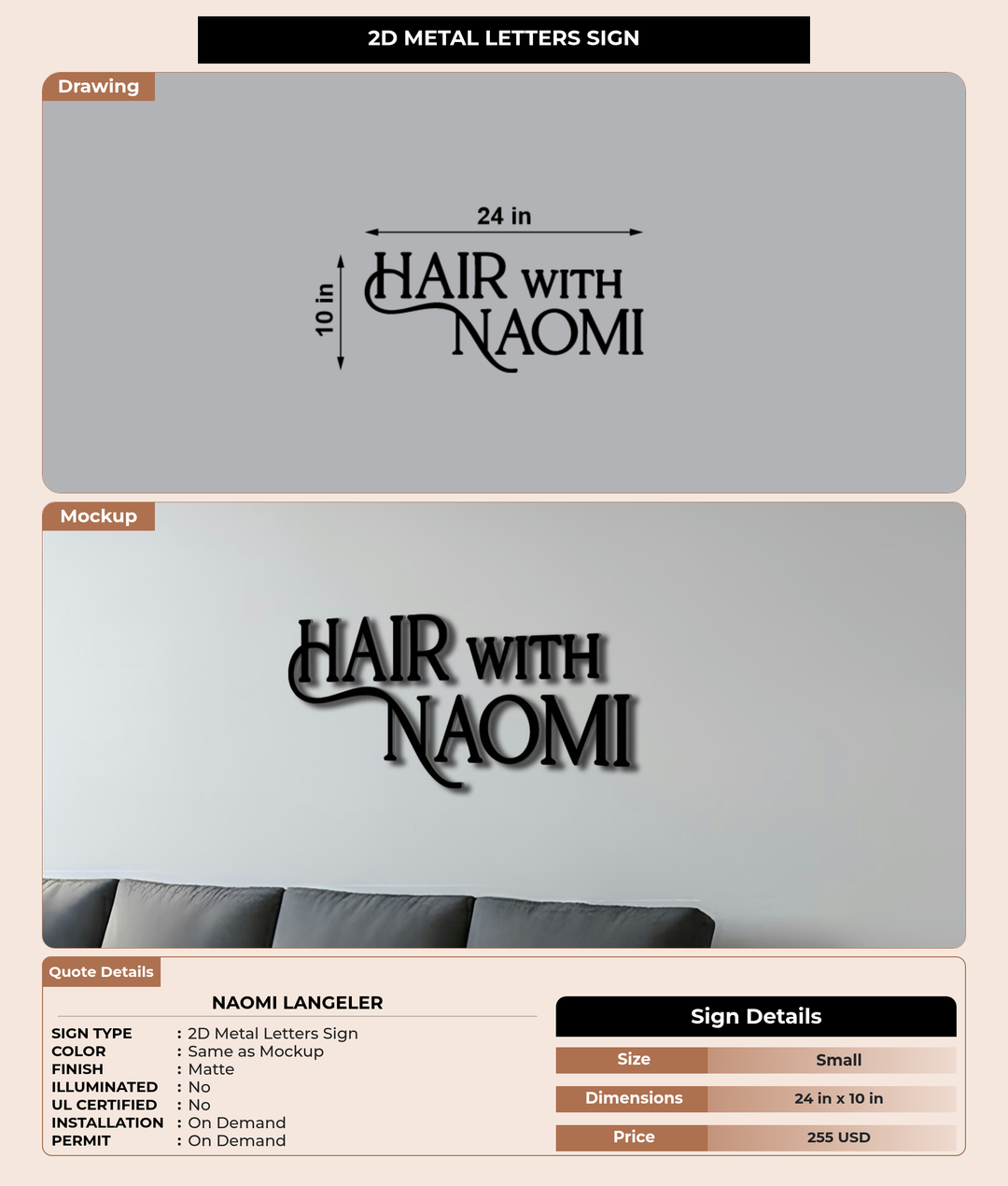 CUSTOM MOCKUP SIGN FOR naomi langeler