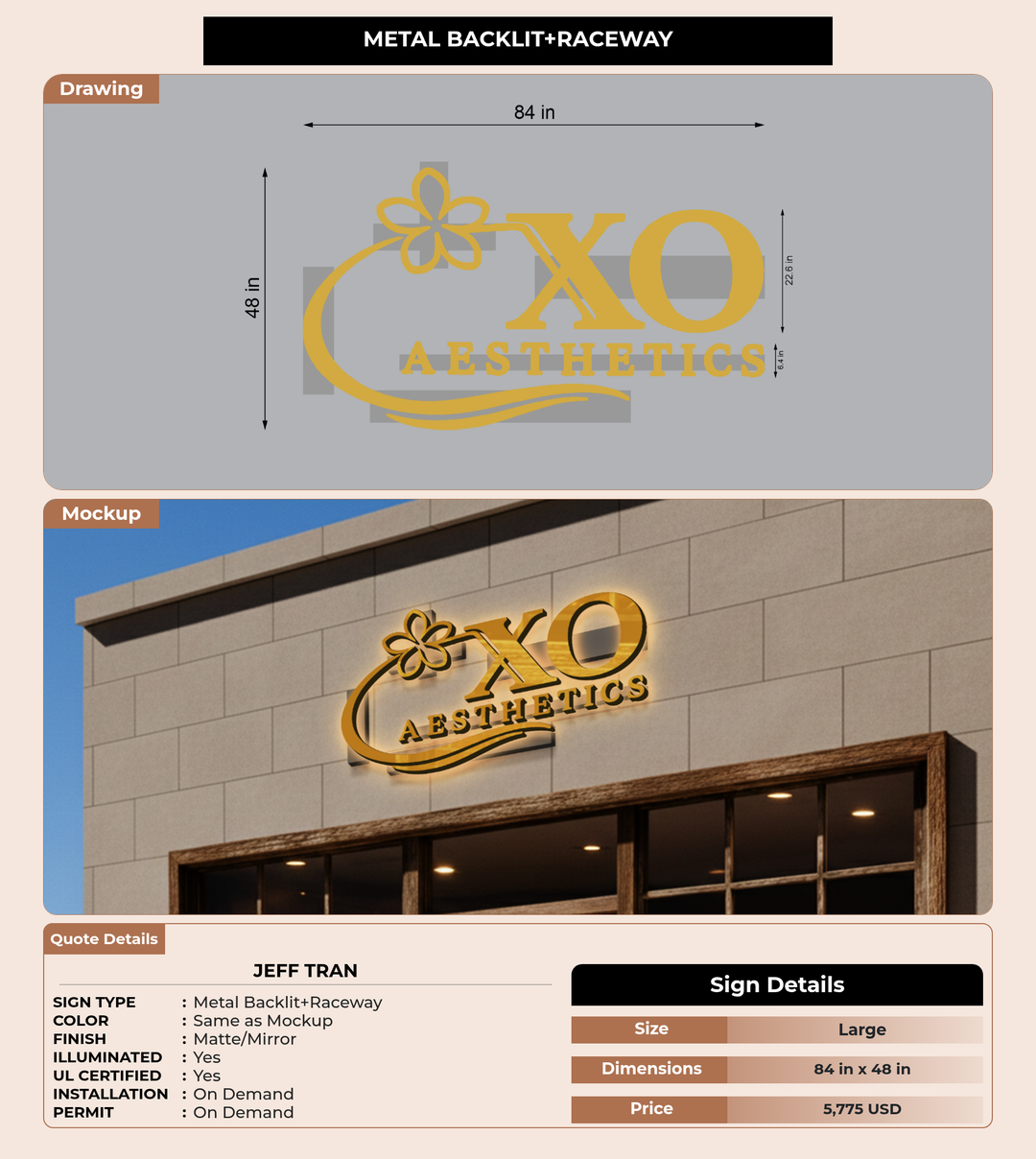 CUSTOM MOCKUP SIGN FOR Jeff tran