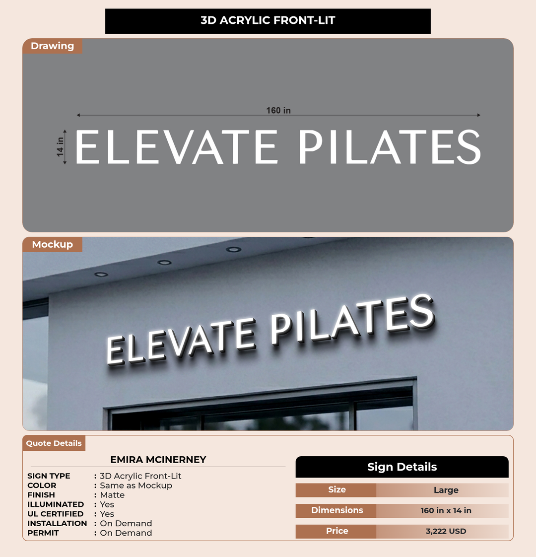 CUSTOM MOCKUP SIGN FOR Emira McInerney