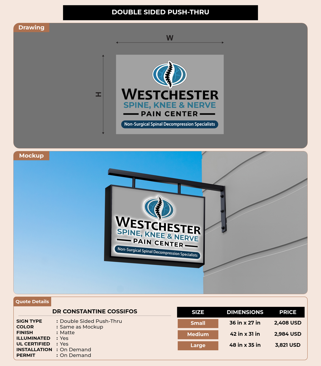 CUSTOM MOCKUP SIGN FOR Dr Constantine Cossifos