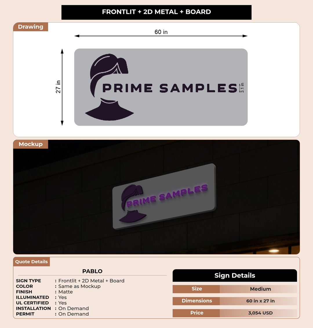 CUSTOM MOCKUP SIGN FOR Pablo
