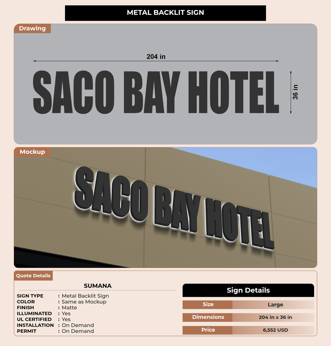 CUSTOM MOCKUP SIGN FOR Sumana