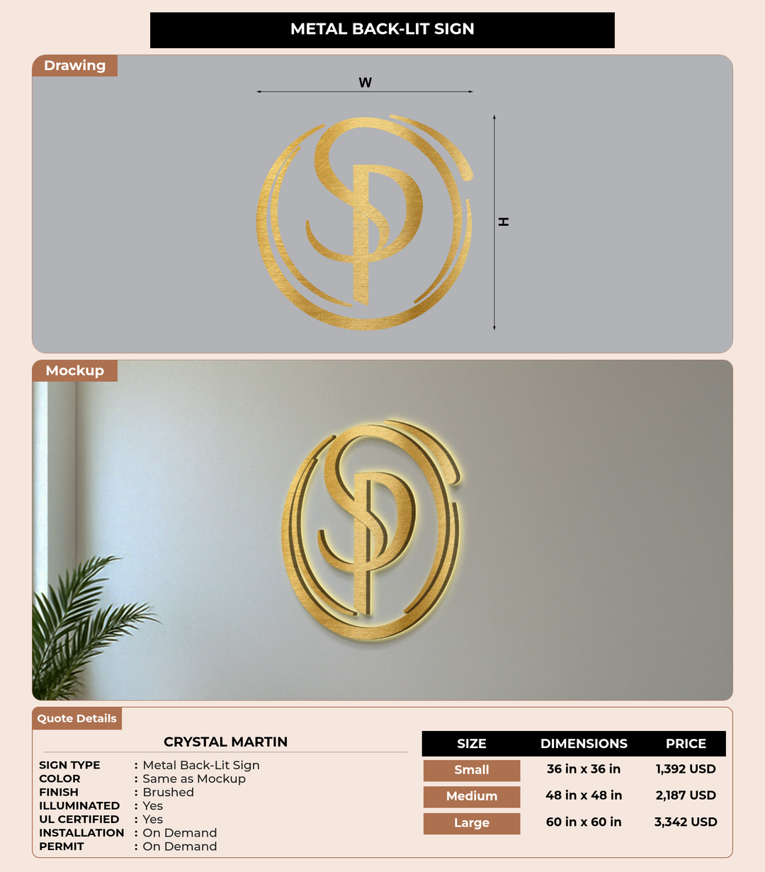 CUSTOM MOCKUP SIGN FOR Crystal Martin