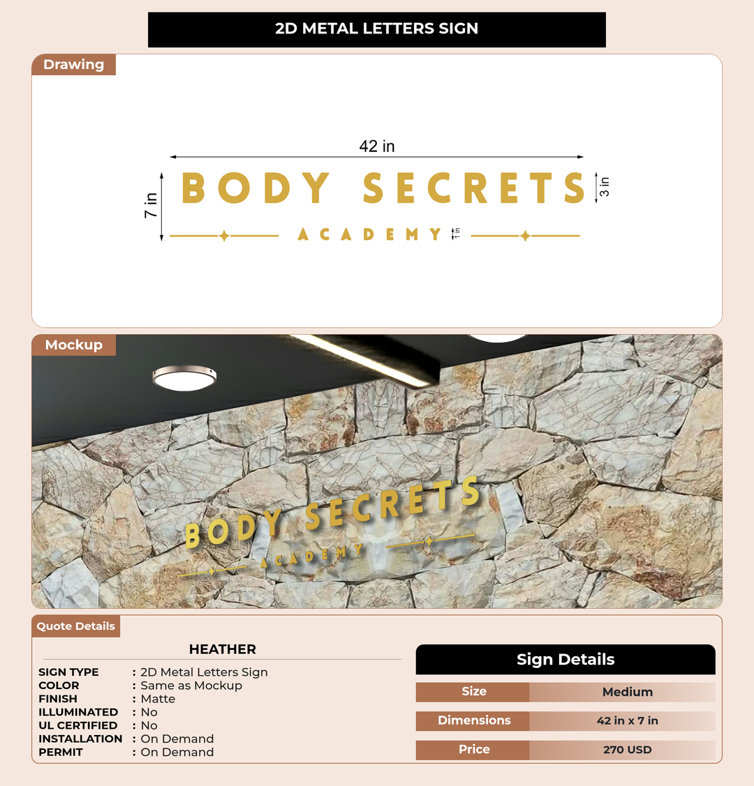 CUSTOM MOCKUP SIGN FOR Heather
