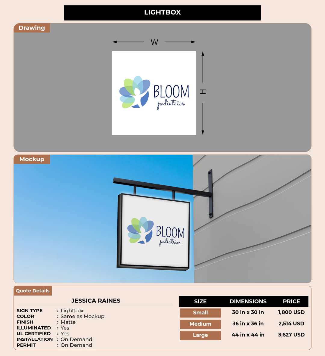 CUSTOM MOCKUP SIGN FOR Jessica Raines