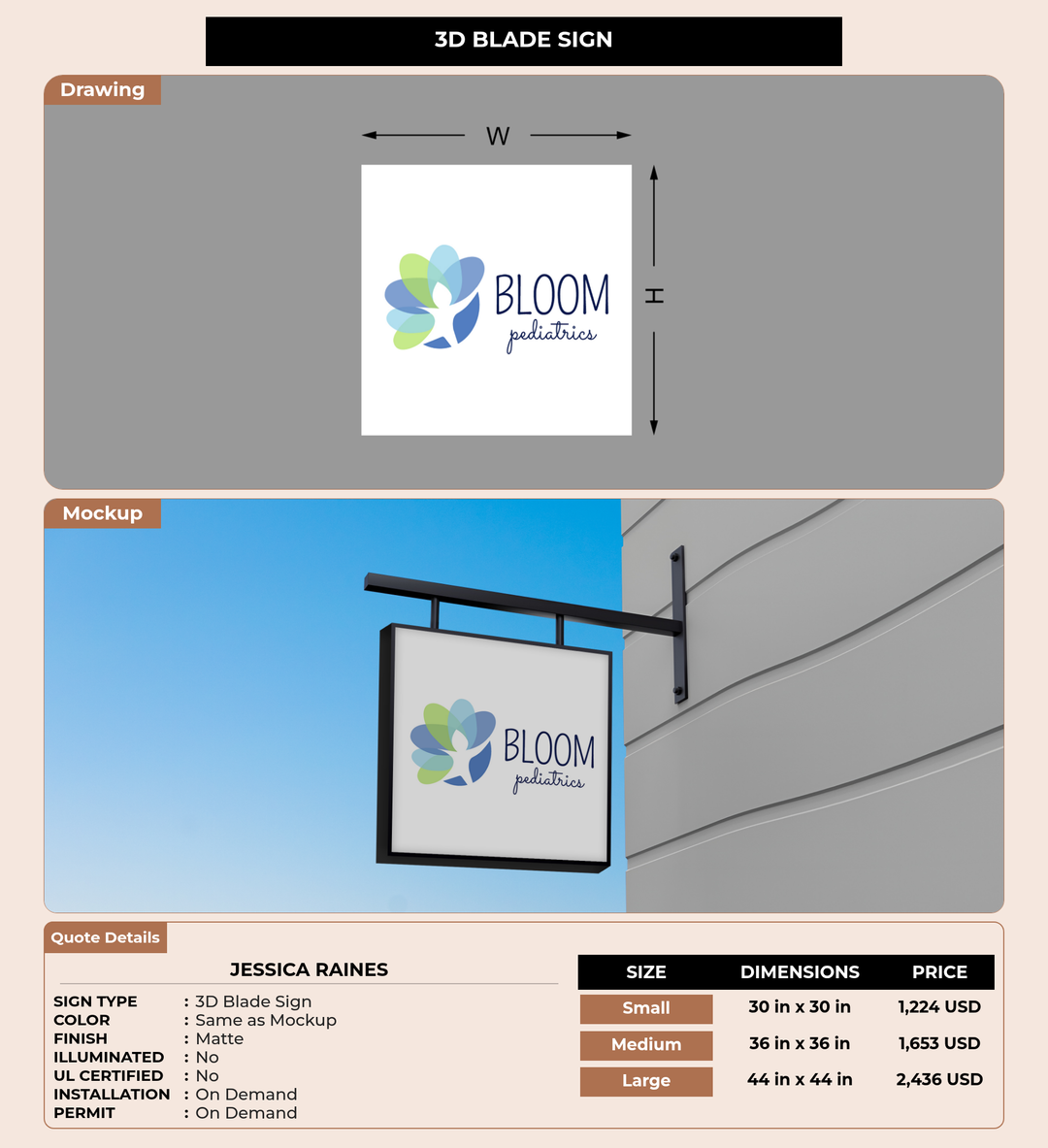CUSTOM MOCKUP SIGN FOR Jessica Raines