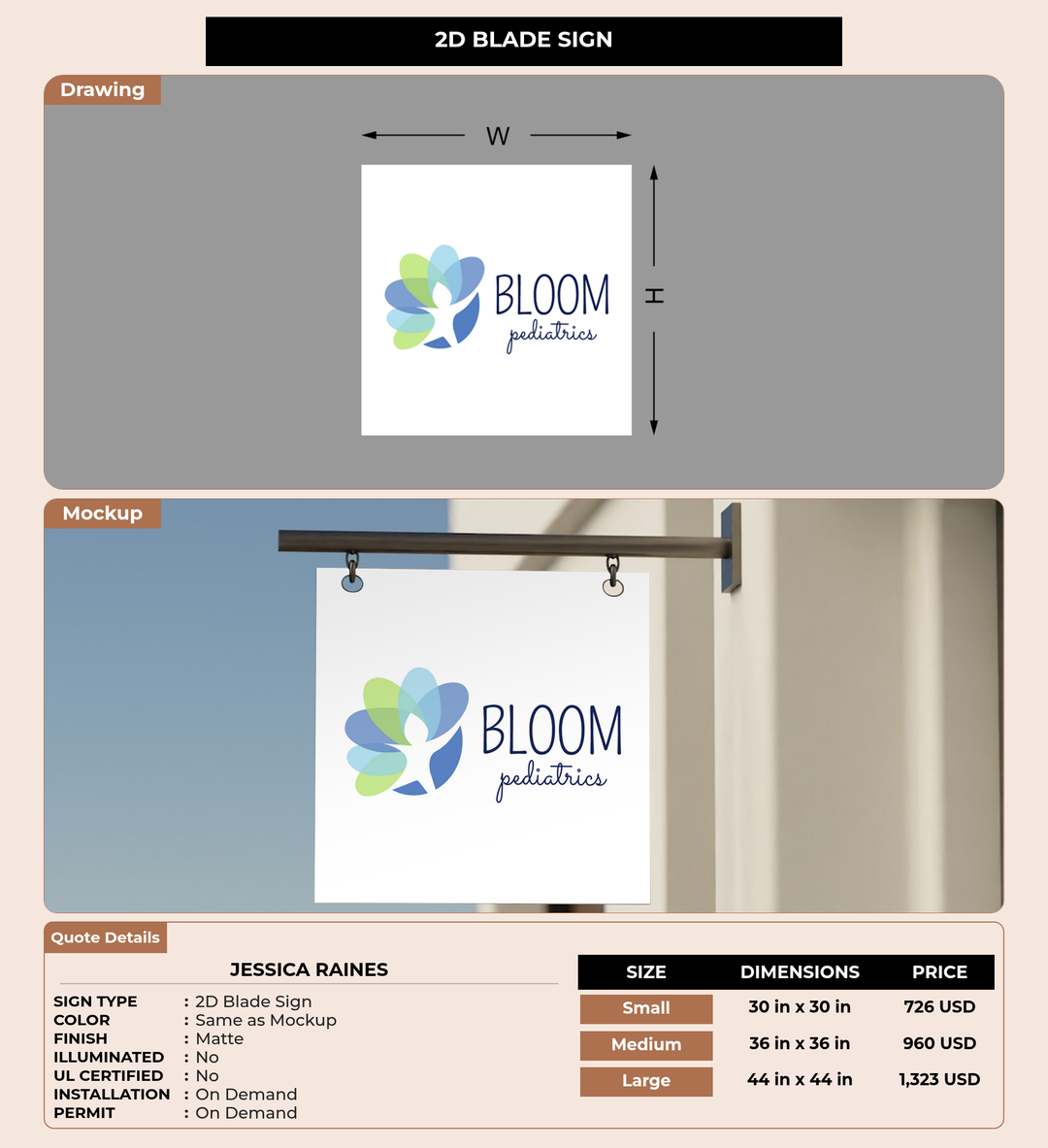 CUSTOM MOCKUP SIGN FOR Jessica Raines