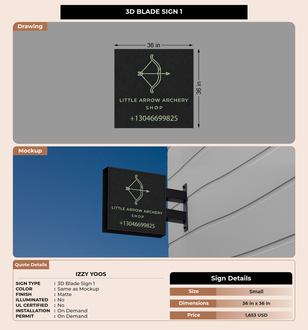 CUSTOM MOCKUP SIGN FOR Izzy Yoos