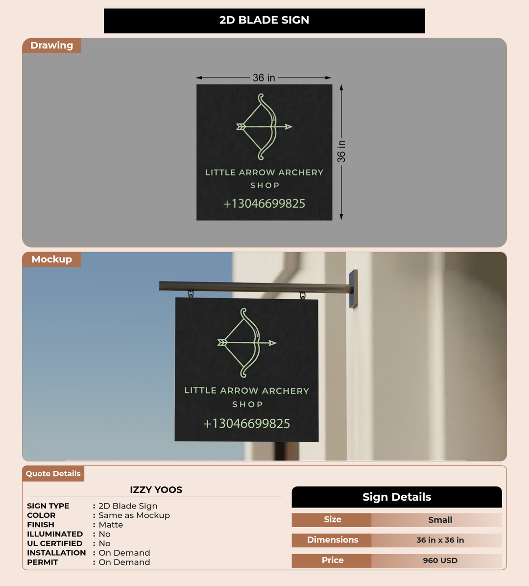 CUSTOM MOCKUP SIGN FOR Izzy Yoos