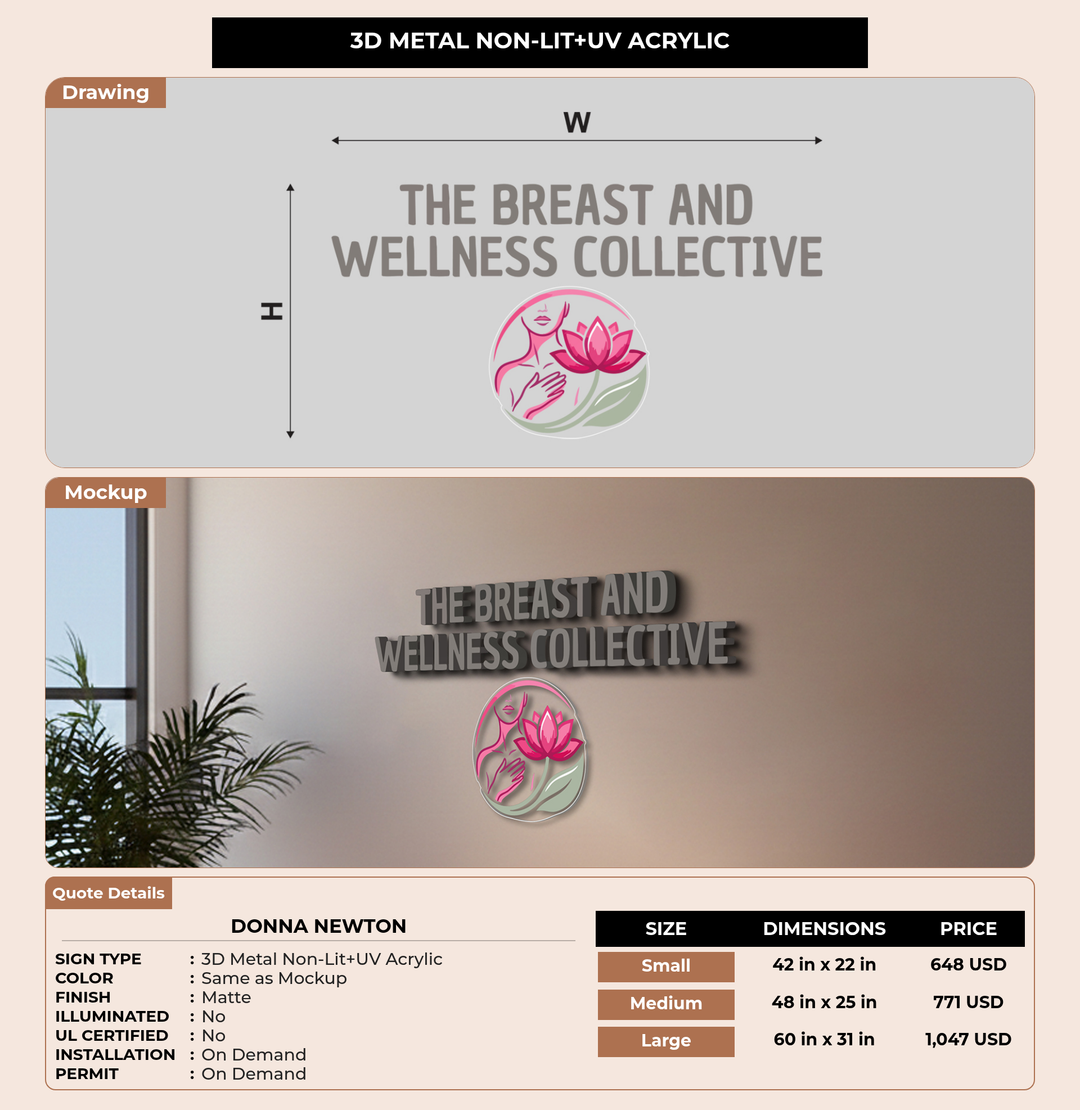 CUSTOM MOCKUP SIGN FOR Donna Newton