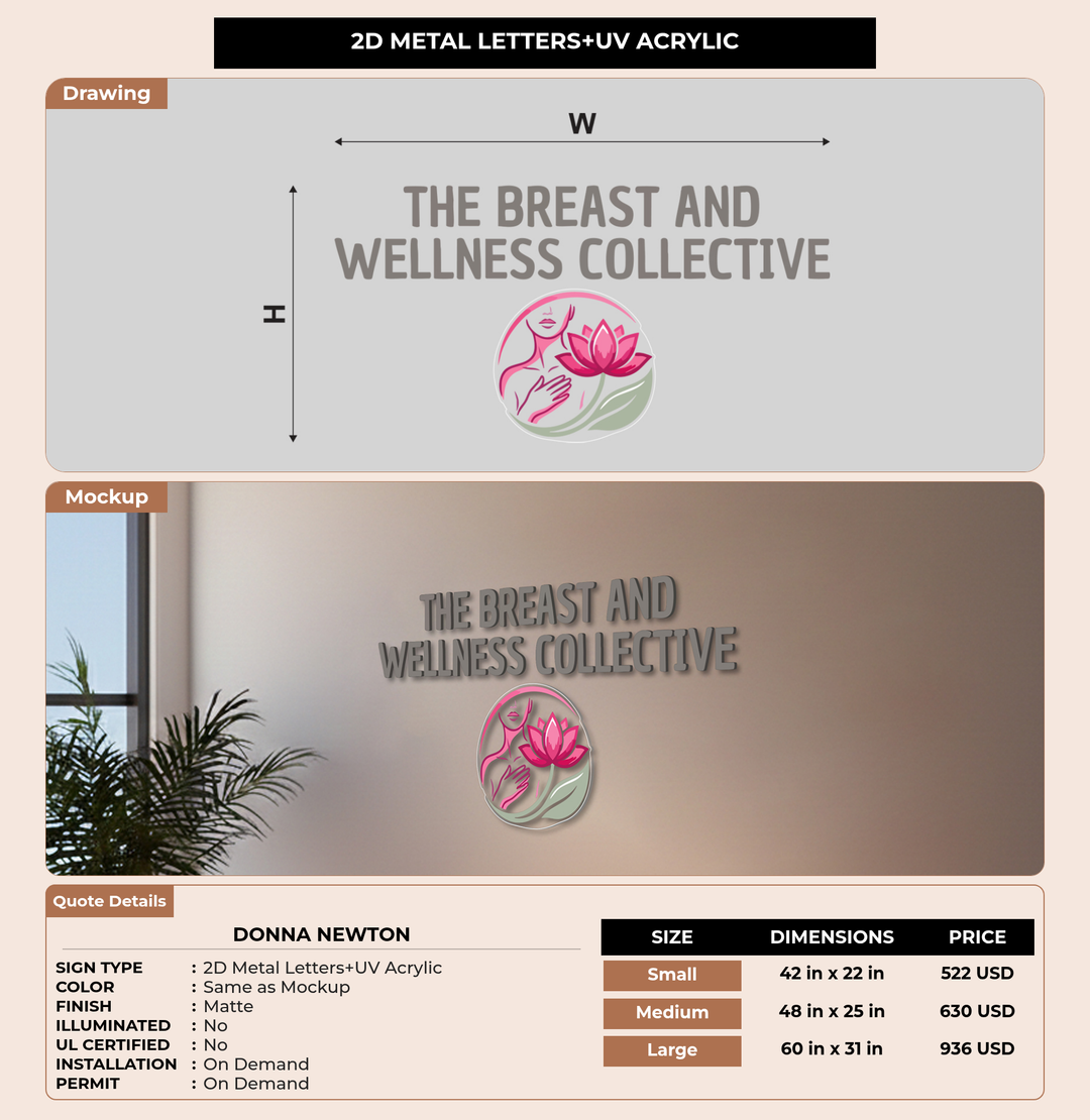 CUSTOM MOCKUP SIGN FOR Donna Newton