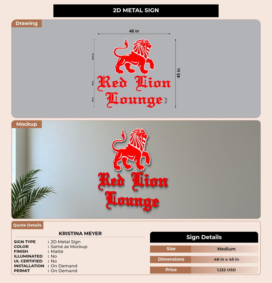 CUSTOM MOCKUP SIGN FOR Kristina Meyer