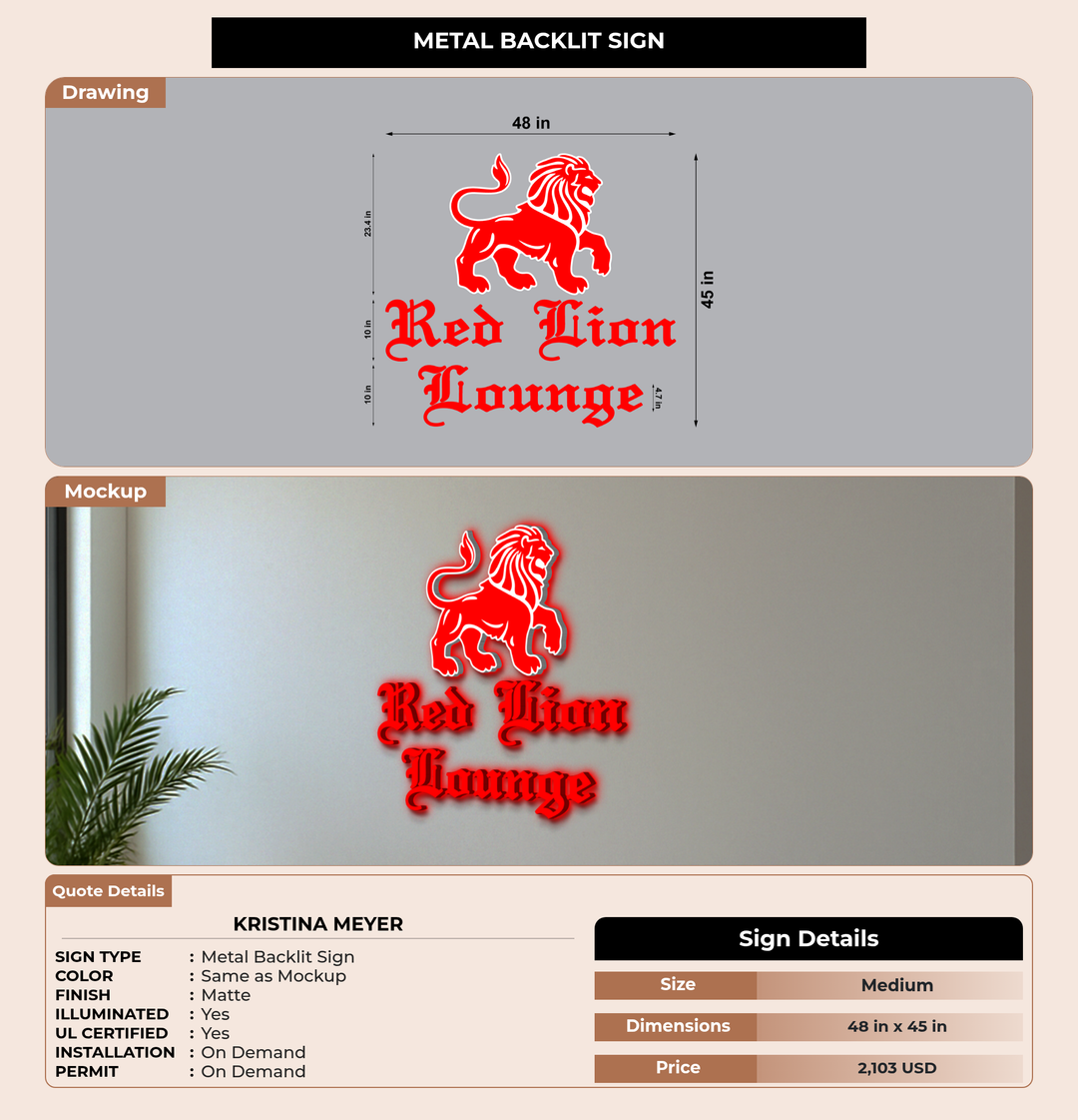 CUSTOM MOCKUP SIGN FOR Kristina Meyer