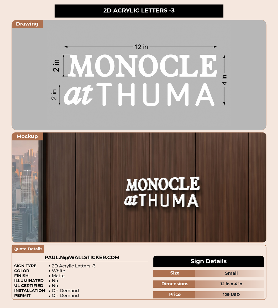 CUSTOM MOCKUP SIGN FOR paul.n@wallsticker.com