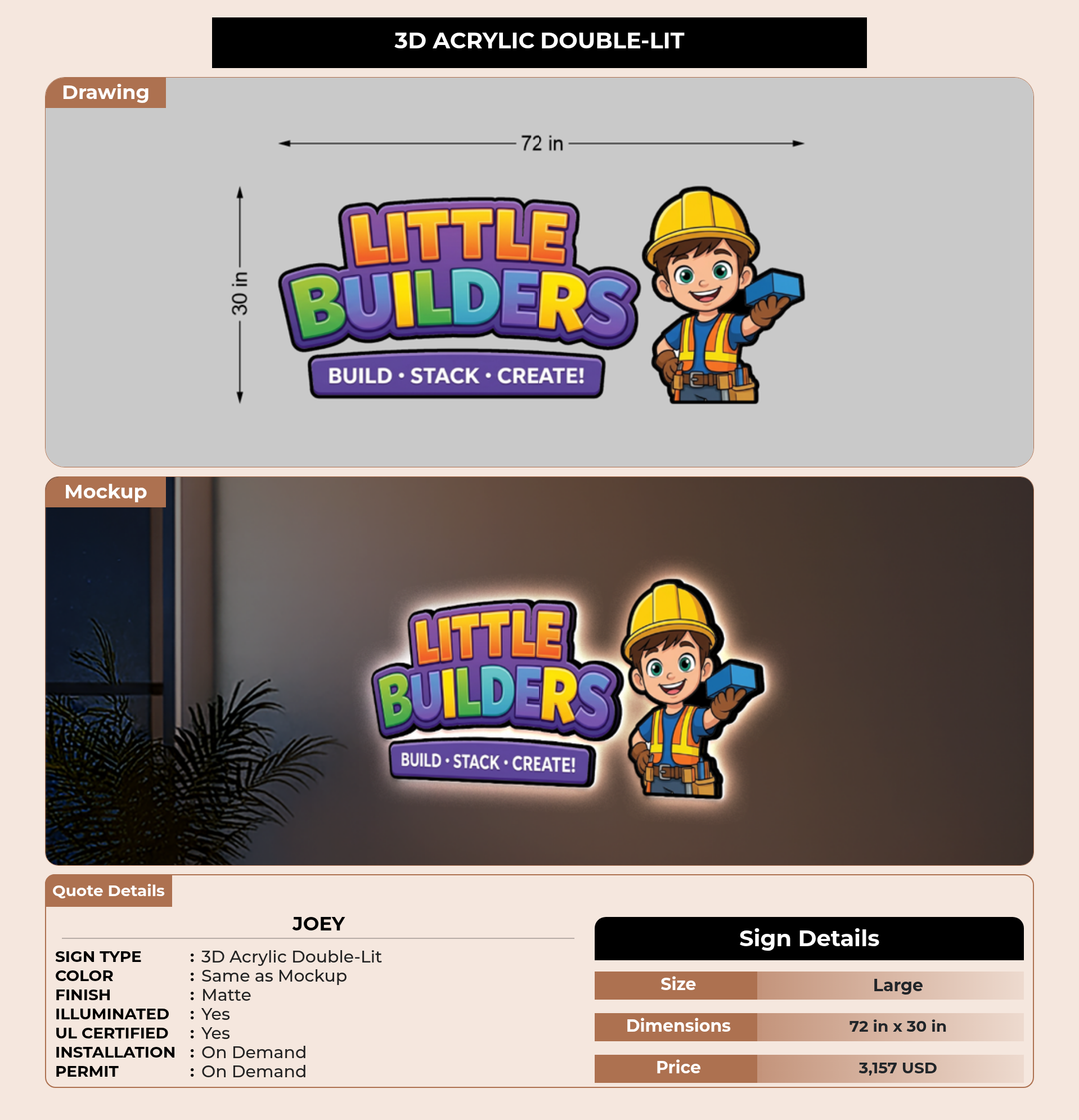 CUSTOM MOCKUP SIGN FOR Joey