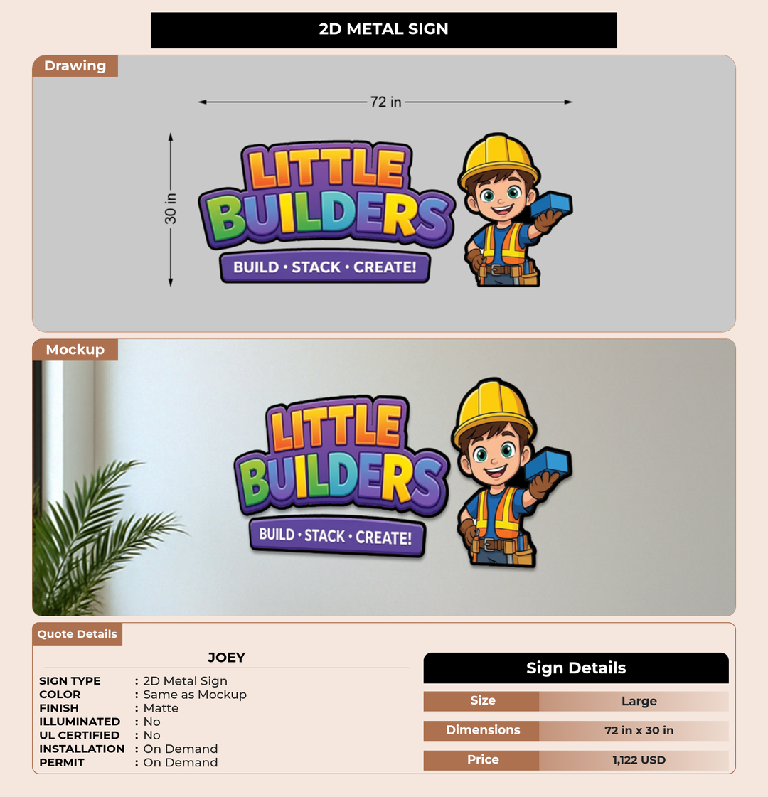 CUSTOM MOCKUP SIGN FOR Joey