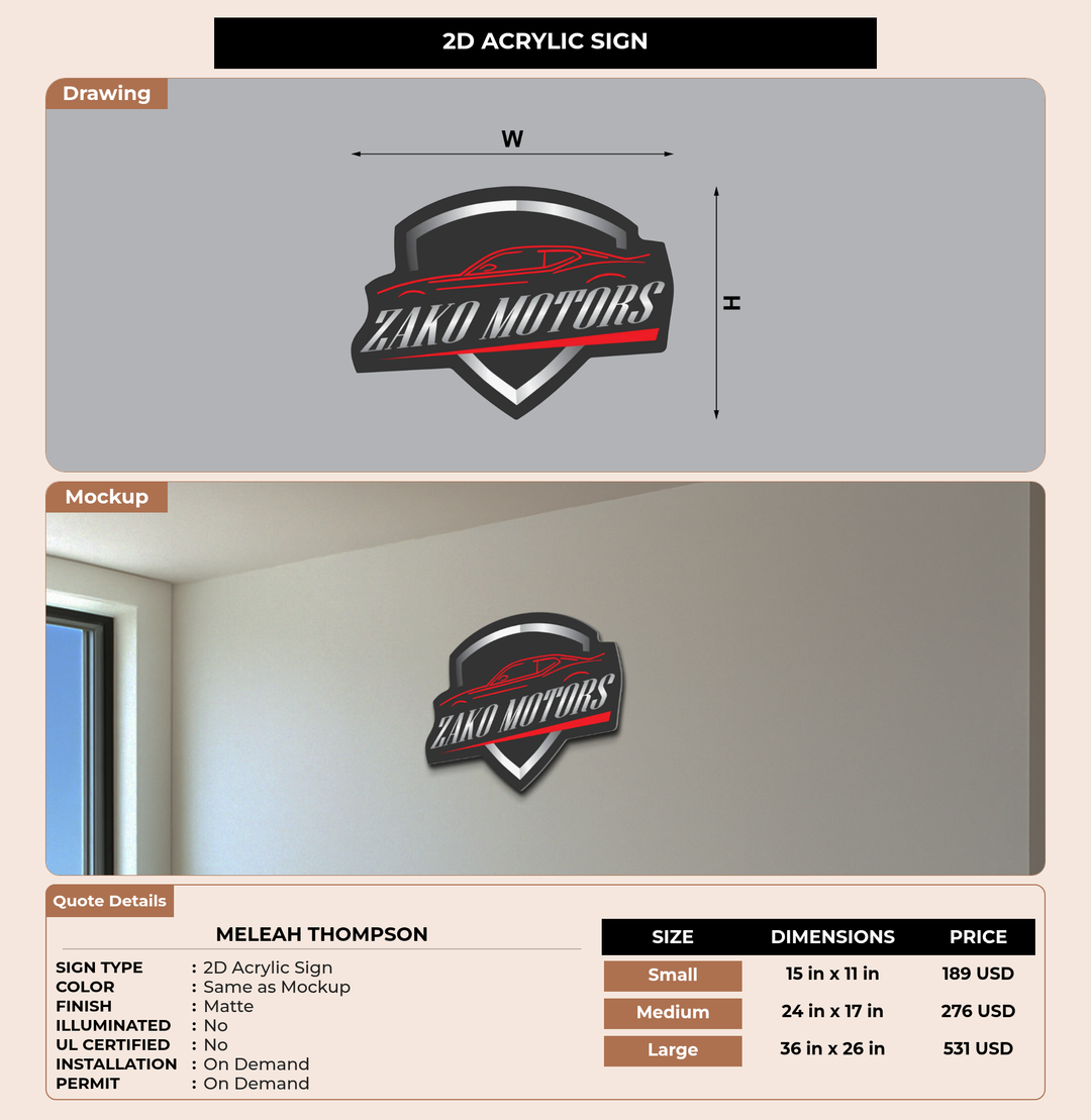 CUSTOM MOCKUP SIGN FOR Meleah Thompson
