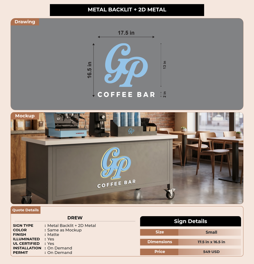 CUSTOM MOCKUP SIGN FOR Drew