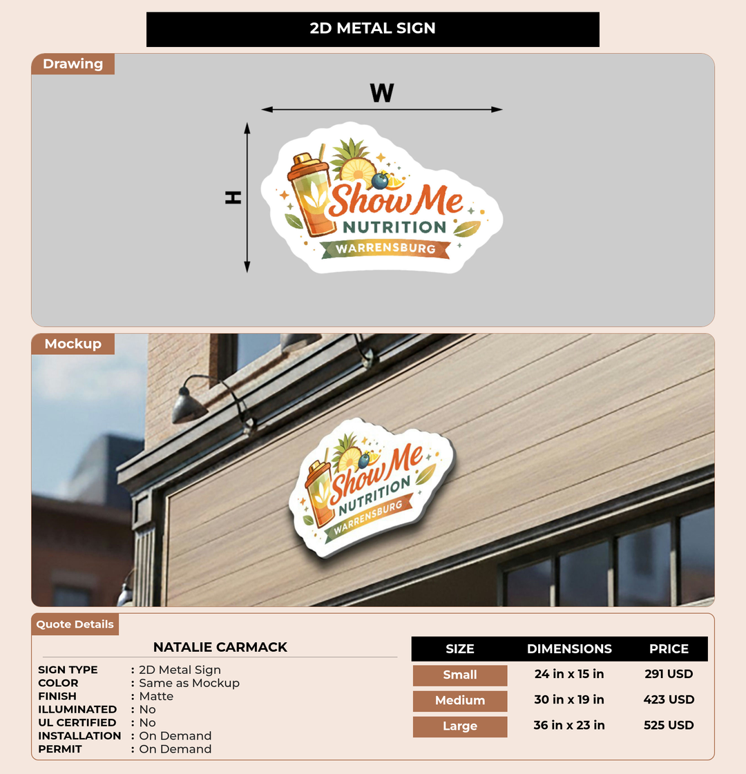 CUSTOM MOCKUP SIGN FOR Natalie Carmack