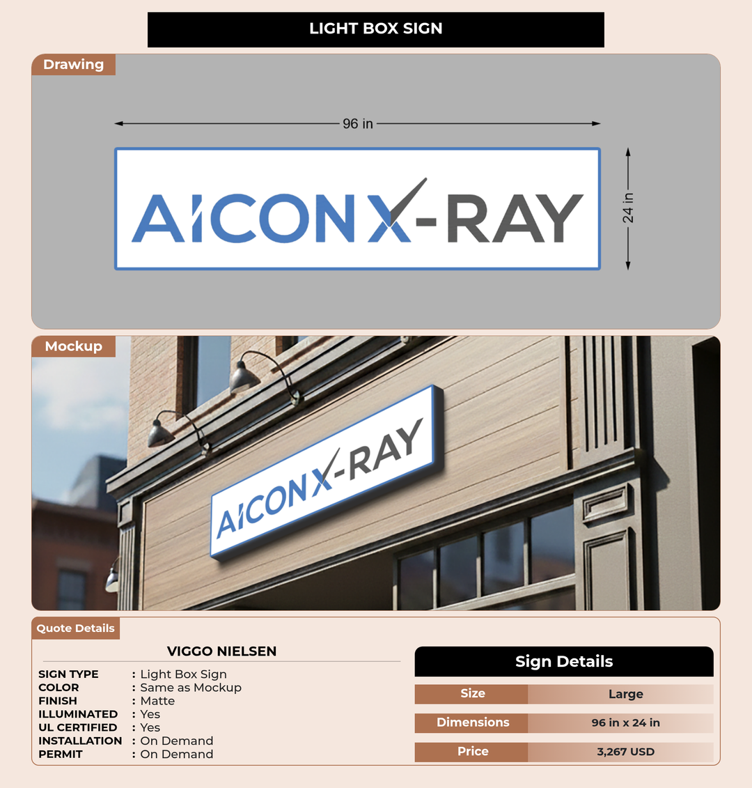 CUSTOM MOCKUP SIGN FOR Viggo Nielsen