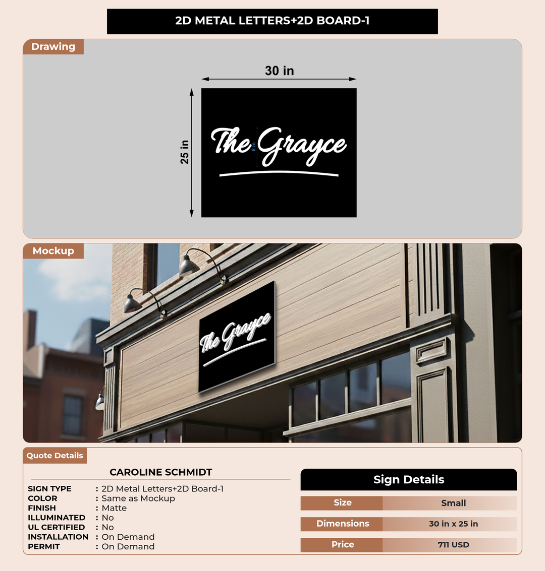 CUSTOM MOCKUP SIGN FOR Caroline Schmidt