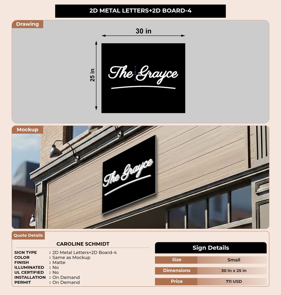 CUSTOM MOCKUP SIGN FOR Caroline Schmidt