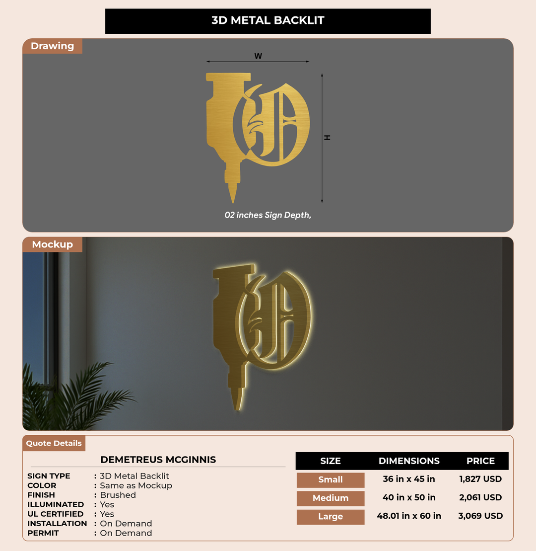 CUSTOM MOCKUP SIGN FOR Demetreus McGinnis