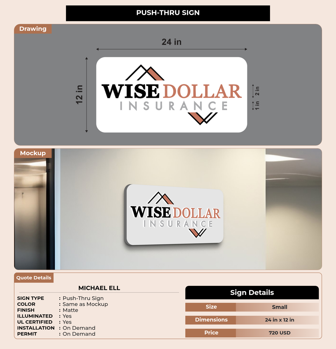 CUSTOM MOCKUP SIGN FOR Michael Ell