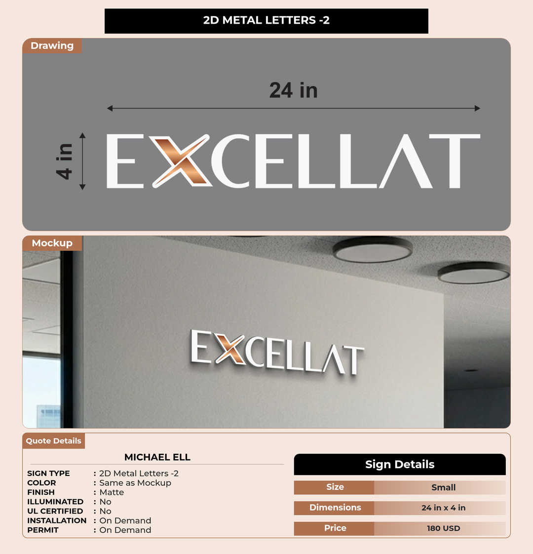 CUSTOM MOCKUP SIGN FOR Michael Ell