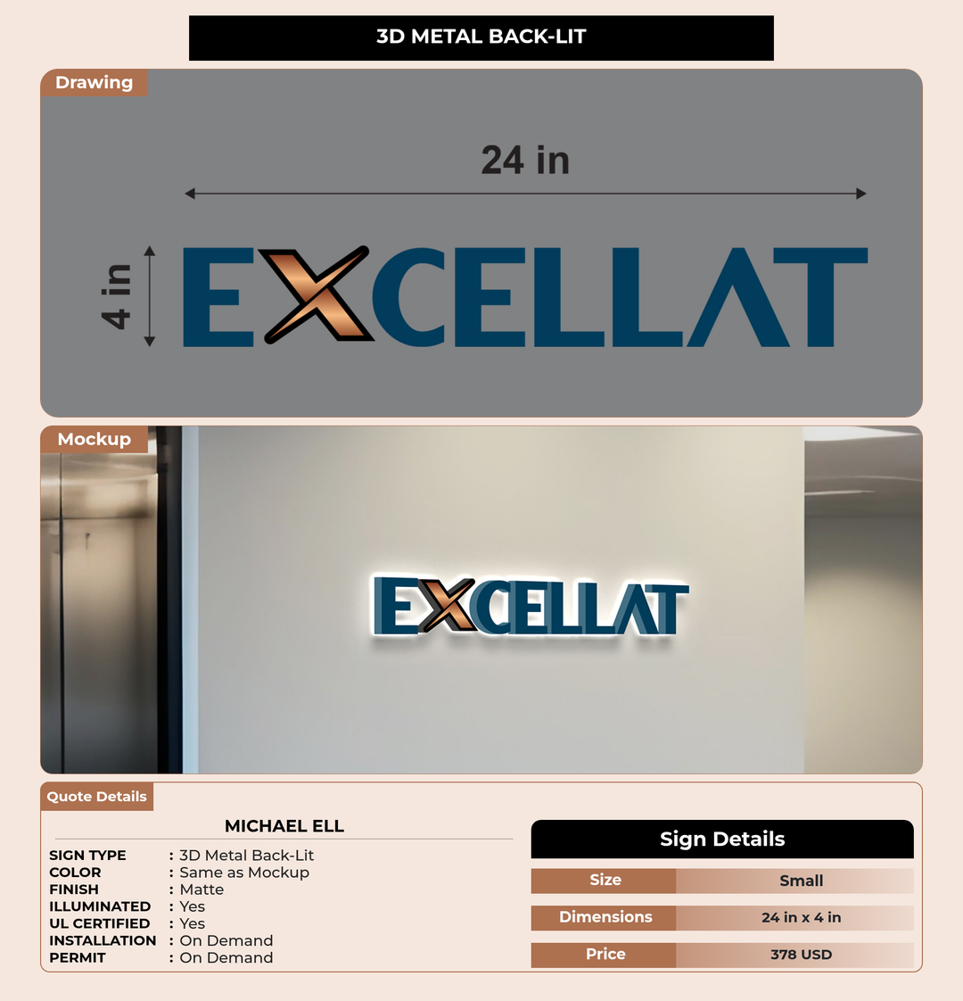 CUSTOM MOCKUP SIGN FOR Michael Ell